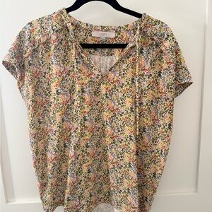 LOFT Multicolor Floral Blouse